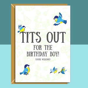 Cartão de aniversário engraçado - para ele - pode ser personalizado dentro - cartão adulto rude para namorado, marido, noivo, amigo