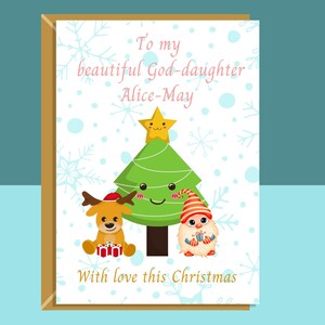 Personalizza la cartolina di Natale Dio-Figlia - Personalizzabile - Per Lei - A Natale