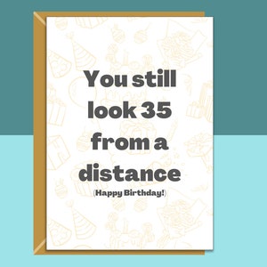 Carte d'anniversaire amusante pour 36 ans - Personnalisée à l'intérieur si nécessaire - Pour lui ou pour elle - Carte de voeux parfaite pour quelqu'un qui aura 36 ans