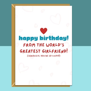 Cartão de aniversário engraçado para namorado/namorada - personalizado - para ele ou ela - aniversário de namorado ou namorada