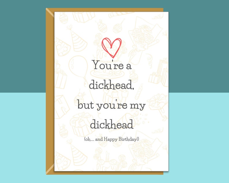 Funny Boyfriend Birthday Card or Girlfriend Birthday Card - Can be personalised - Ideal for Boyfriend, Girlfriend, Best Friend image 1