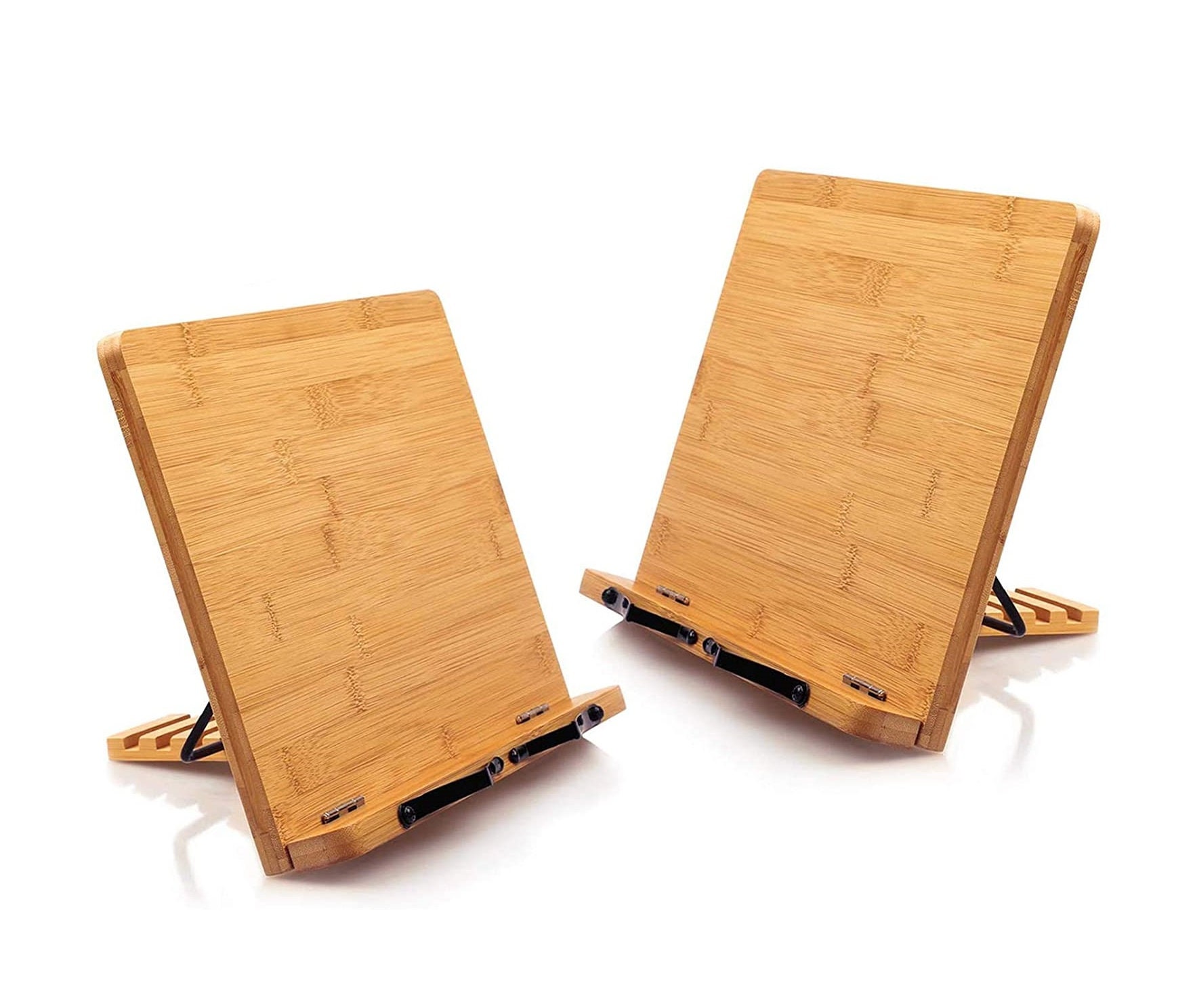 Bamboo Book Stand Wooden Cookbook Holder Wood Folding Stand Etsy