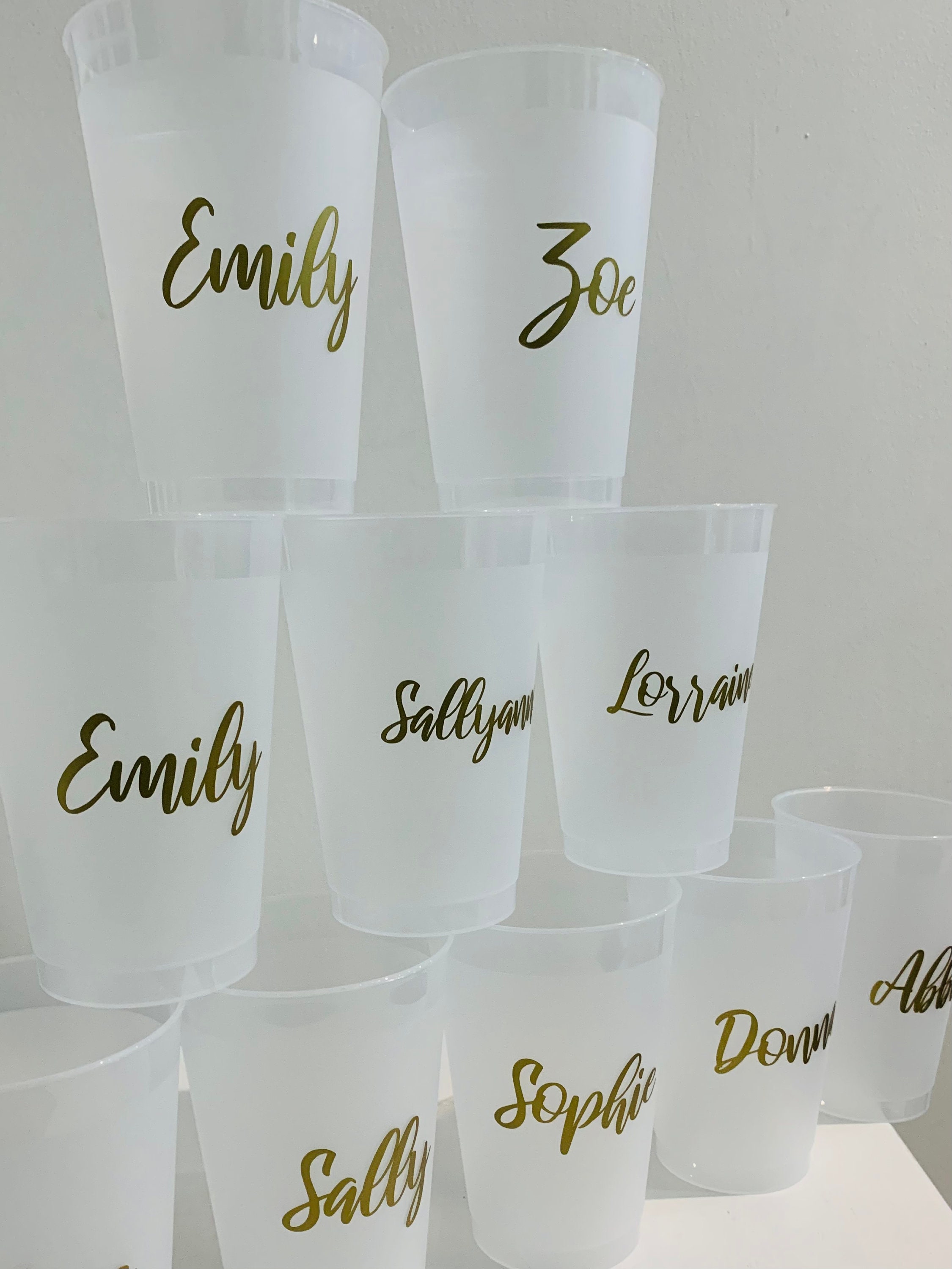 Personalised White Plastic Cup Hen Do Cups Reusable Etsy UK