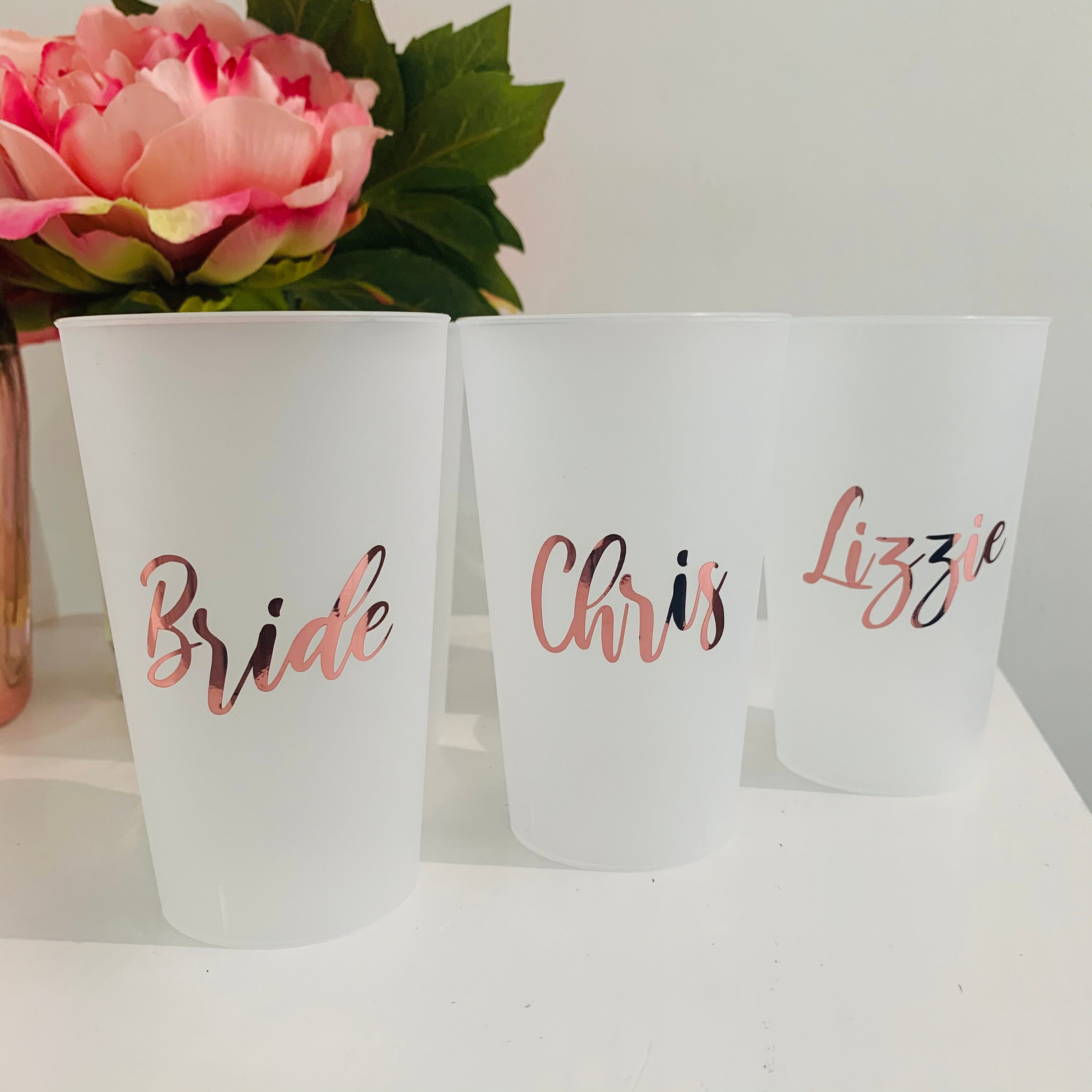 Personalised White Plastic Cup Hen Do Cups Reusable Etsy