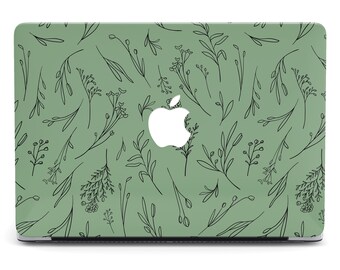 Green Blue Strawberry Leaves Fruit Cute Macbook Hard Case for Macbook Air 1113 Pro 131516 2008-2020 Custom Personalized Macbook Cover