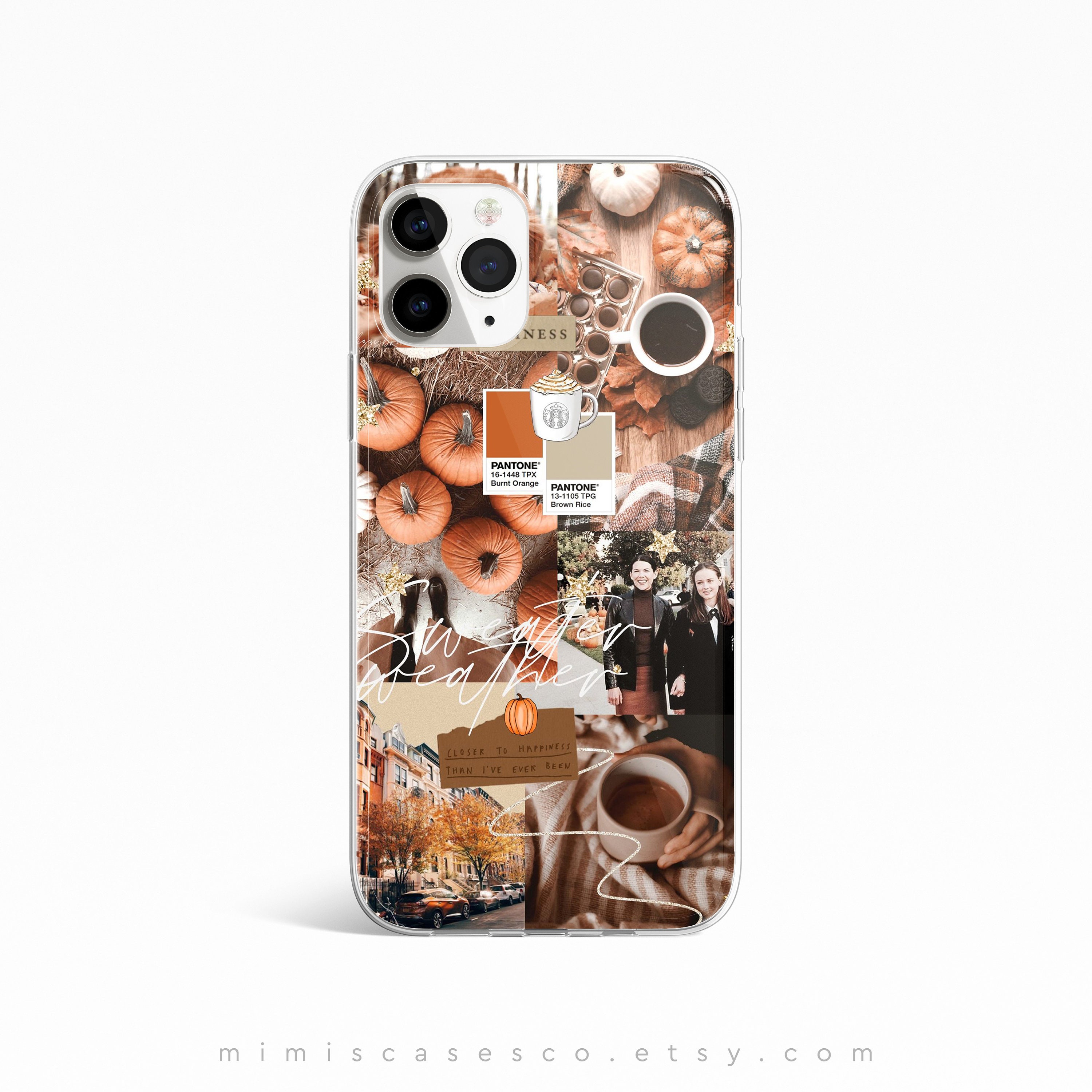 Autumn Phone Case Fall Collage Phone Cover For Iphone 13 Pro Etsy