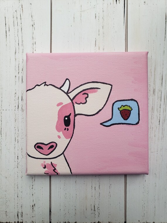 picture Strawberry Cow Painting Easy strawberry cow painting