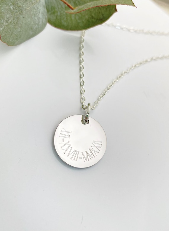 Personalised Footprint, Name And Date Necklace | Button and Bean