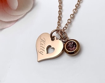 Rose Gold Name Necklace - Etsy UK