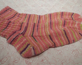 Handknit Ladies Wool Socks, warm socks, women's  socks, fine weight socks, ankle ladies socks, warm wool socks,