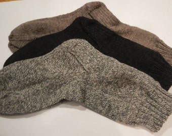 Men's Hand knit wool socks, Men's size 9-11, Wool socks, warm socks, Men's Socks, mid calf length socks, Adult Socks, Hand Knitted
