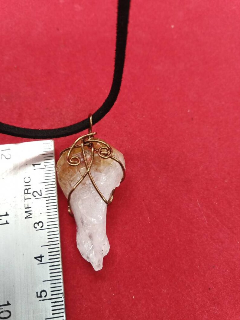 Citrine spiral pendant