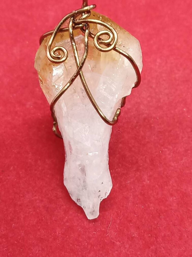 Citrine spiral pendant