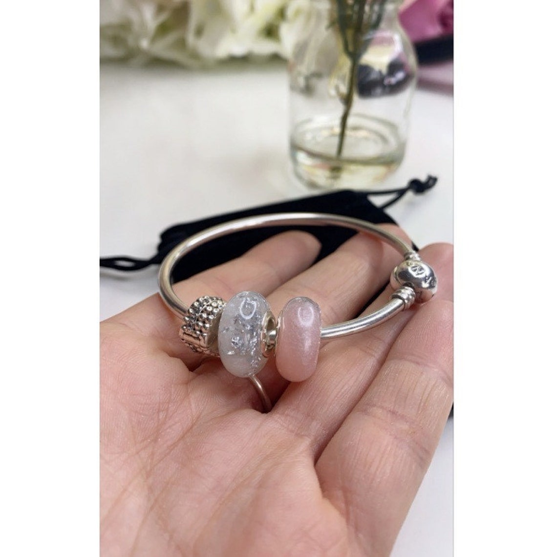 Pandora Style Resin Ashes Memorial Preservation Bracelet Etsy