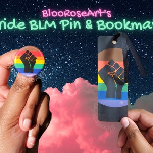 Pride BLM Pin & Bookmark | 1.25 in Pinback Button |