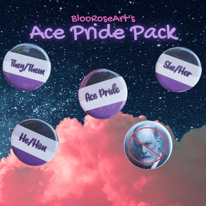 Ace Pride Button Pack | 1.25 in | Asexual  Pride Buttons | NO CUSTOMS ATM |