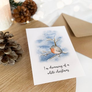 Weihnachtskarte - Rotkehlchen | Karte für die Weihnachtszeit | Grußkarte Advent
