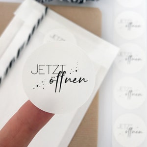 Aufkleber - Jetzt öffnen | runder Sticker | ab 10 Stück | Danke für deine Bestellung | Verpackungsdesign