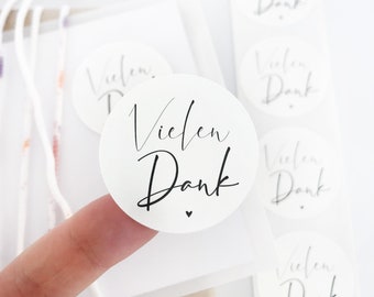 Aufkleber  - Vielen Dank | runder Sticker | ab 10 Stück | Danke für deine Bestellung | Verpackungsdesign