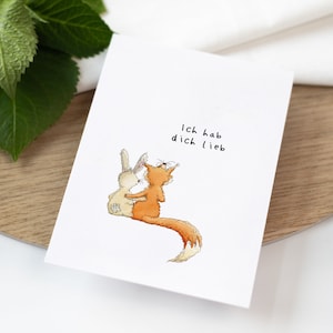 Karte - Ich Hab Dich lieb | Ich liebe Dich | Liebeserklärung Hochzeitstag | Valentinstag | Verlobung