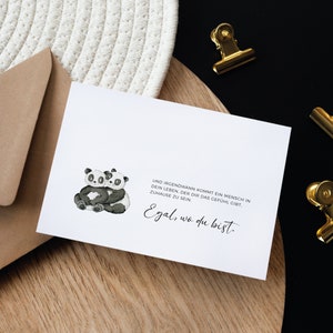 Glückwunschkarte Hochzeit - Pandas | Hochzeitskarte | Hochzeitgeschenk | Glückwunschkarte | Jahrestag  | Verlobung