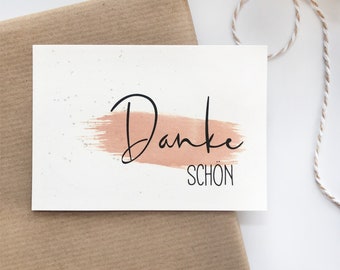 Mini Karte - Dankeschön | Geschenkverpackung | Kärtchen zum Danke sagen