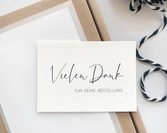 Mini Karte - Vielen Dank für deine Bestellung | Kundengeschenk für Handmade Business | Verpackungsdesign