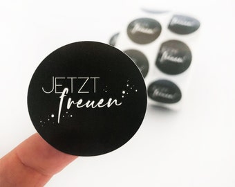 Aufkleber - Jetzt freuen | runder Sticker | ab 10 Stück | Danke für deine Bestellung | Verpackungsdesign