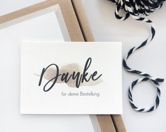 Mini Karte - Danke für deine Bestellung | Kundengeschenk für Handmade Business | Verpackungsdesign