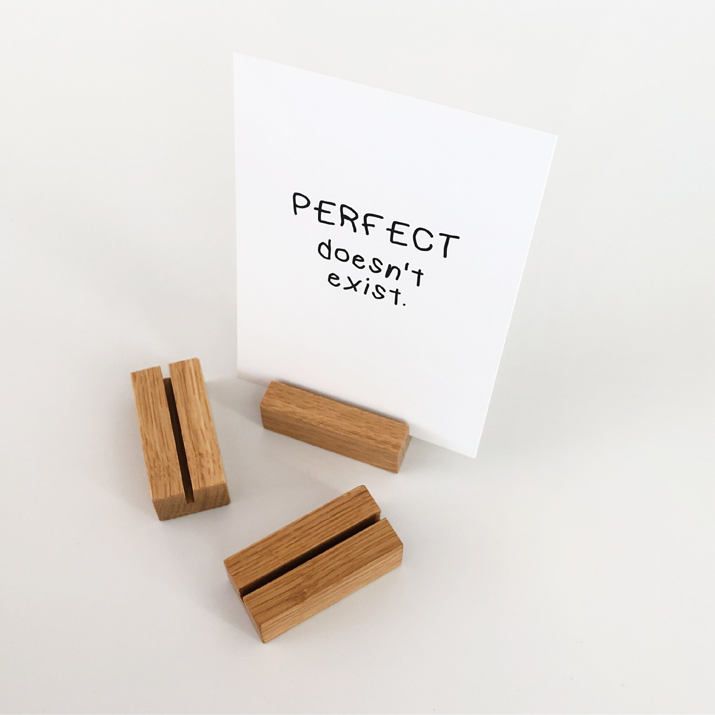 Card stand solid oak postcard holder card holder Etsy