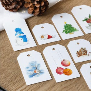 Geschenkanhänger Weihnachten - Aquarell Winter Motive | Weihnachtsanhänger | Weihnachtsdeko Set