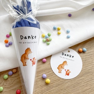 DIY Mini Zuckertüten Danke für die tolle Zeit Kindergarten Abschiedsgeschenk Geschenk Erzieherin Lehrerin image 3