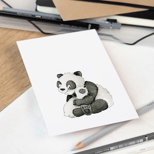 Karte - Pandas | Postkarte | Dankeskarte | Mutmacher | Geschenkidee | Tiere