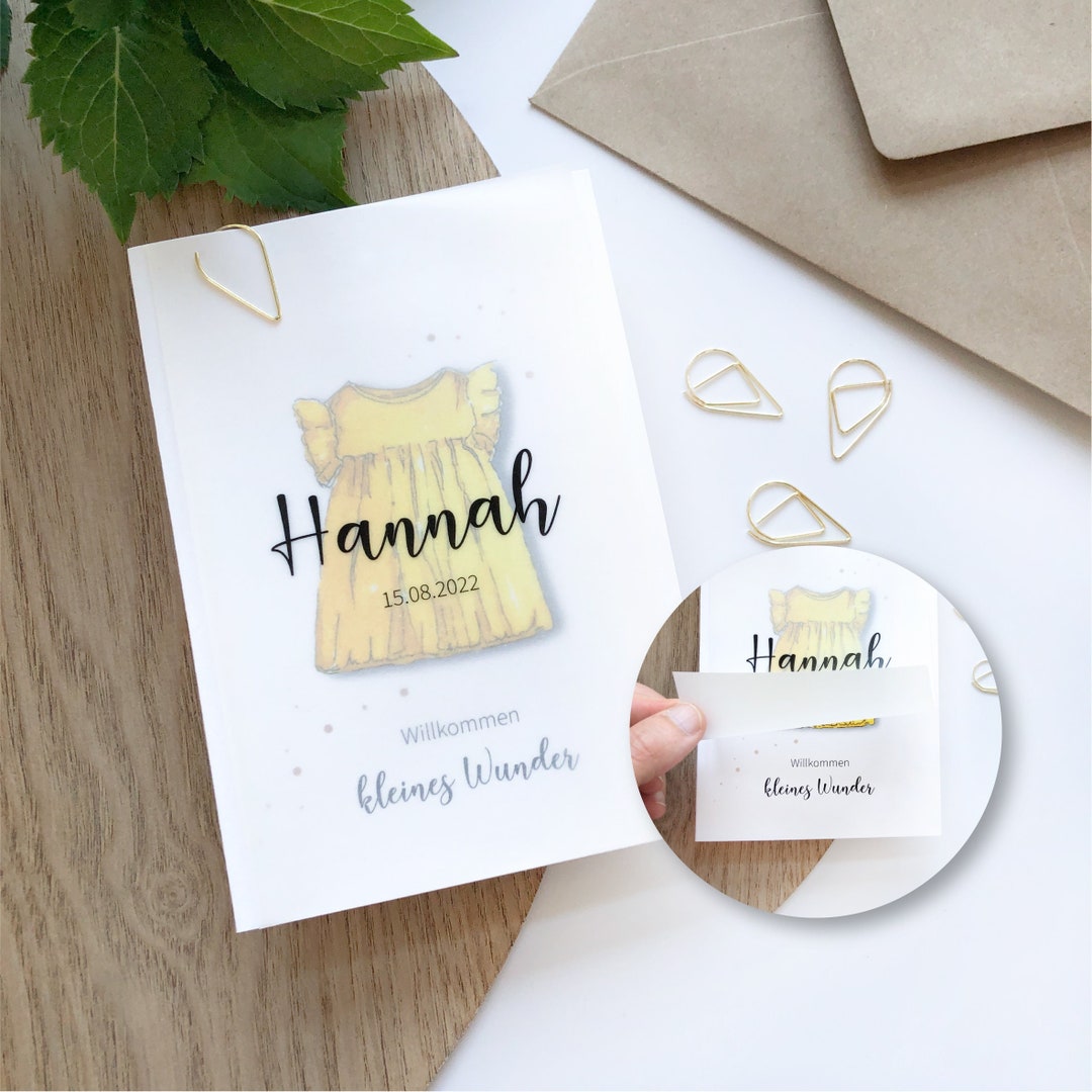 Baby Glückwunschkarte Personalisiert Personalisiert Babykarte 'Es