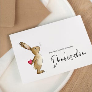 Karte Kindergarten Abschied - Hase | Geschenk Erzieherinnen Lehrer | Danke sagen | Abschiedsgeschenk