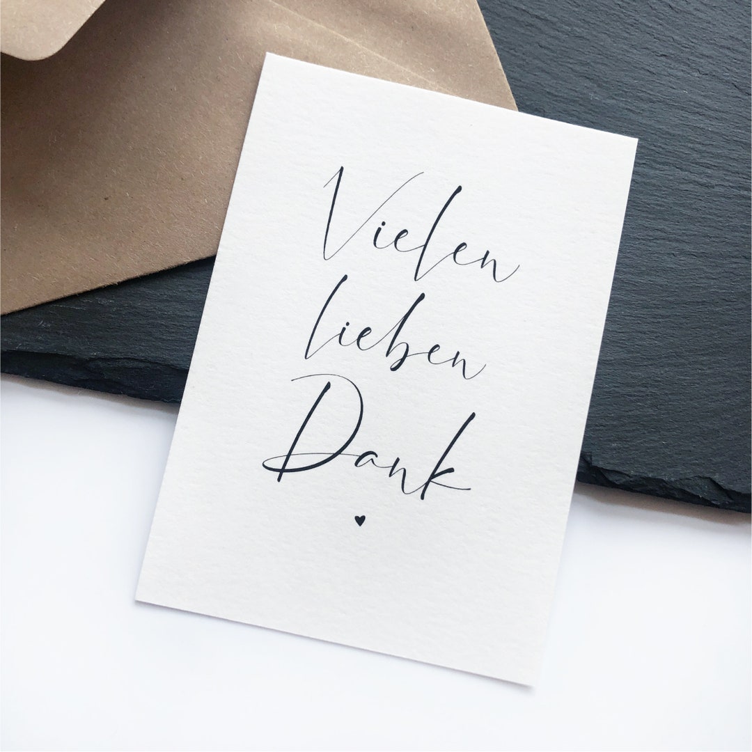 Mini Karte Vielen Lieben Dank Geschenkverpackung Kärtchen Zum Danke