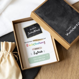 Geschenkschachtel zur Einschulung - personalisiert | Geldgeschenk | Schulbeginn | Schulanfang | Geschenkbox