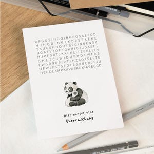 Karte Verkündung Schwangerschaft - Rätselkarte Buchstaben Quiz | Schwangerschaftsverkündung | Du wirst Papa
