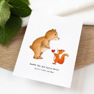 Personalisierbare Karte - Abschied Kindergarten Schule | Abschiedsgeschenk Erzieherinnen Lehrer | Danke sagen