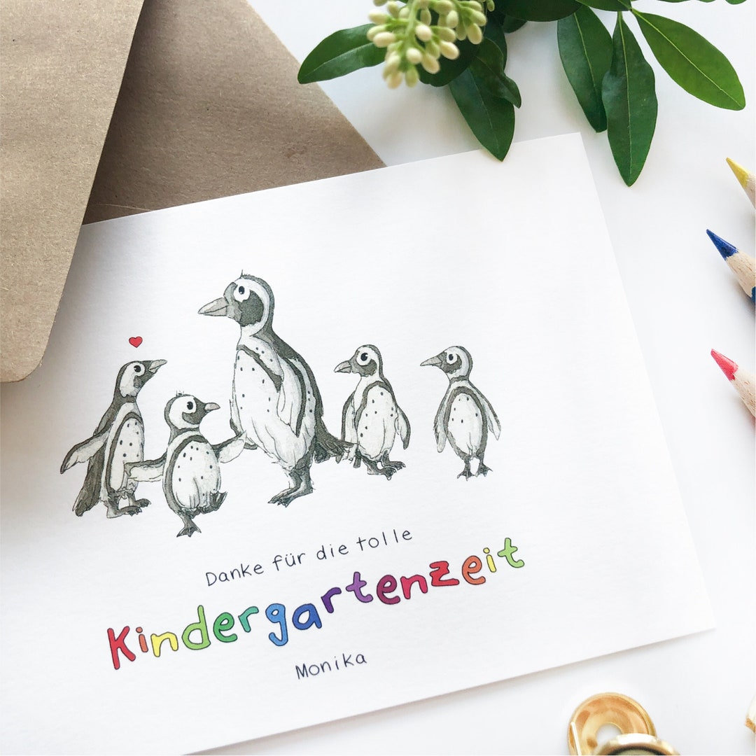 Karte für den Kindergarten Abschied personalisierbare Grußkarte