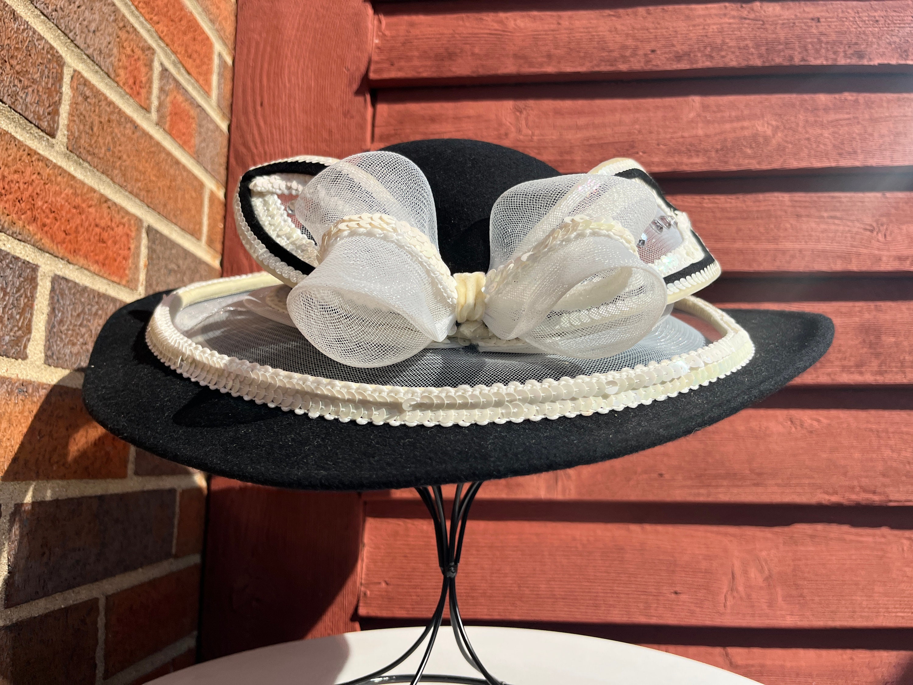 Vintage Black and Cream Derby or Easter 