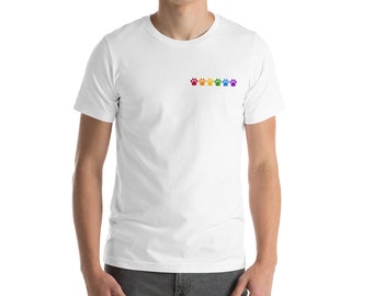Rainbow Pup Paws Pride Camiseta Unisex