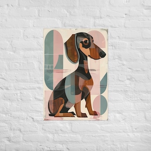 Mid-Century Modern Style Dackel Druck