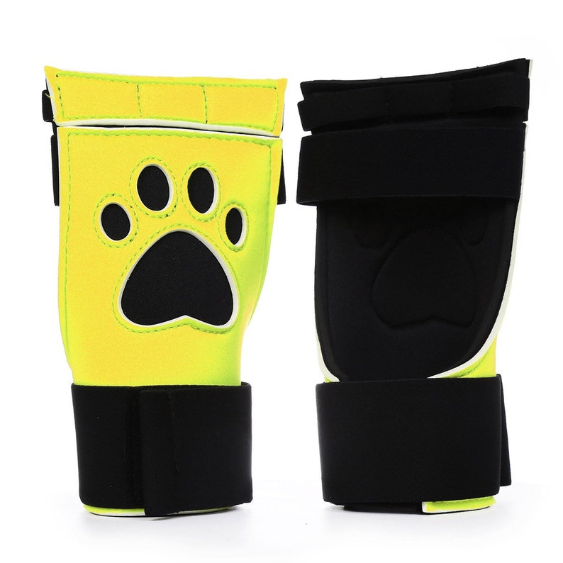 Pup Play Mitts Open Handed Mitts Pup Play Gloves Yellow Etsy