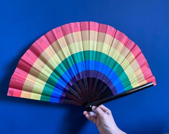 Rainbow Pride Large Hand Fan