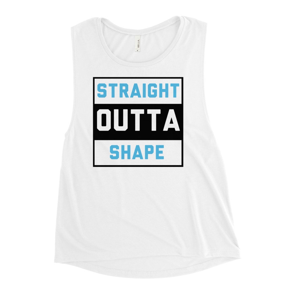 Straight Outta Shape Gym Muscle Tank, Workout Tank Top, Funny