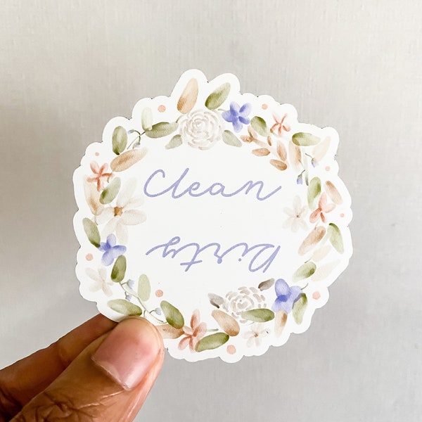 Dishwasher Magnet, Clean/Dirty Magnet, Magnet For Dishwasher, Floral Magnet, Dirty And Clean Dishes, Gift For Mom, Mother’s Day gift