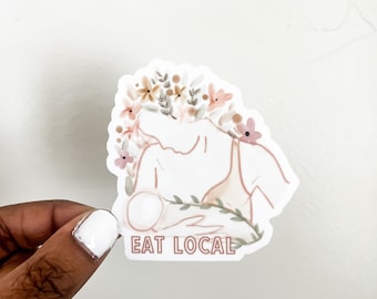 Breastfeeding Sticker, Mom Sticker, Mother Gift, Mothers Day Gift, Breastfeeding Support, Floral Sticker, Eat Local Sticker, Mom And Baby
