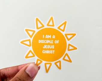 I Am A Disciple Of Christ Sticker, Primary 2024 Theme, Youth 2024 Theme, Theme For Church, Jesus Sticker, Christ Sticker, Waterbottle