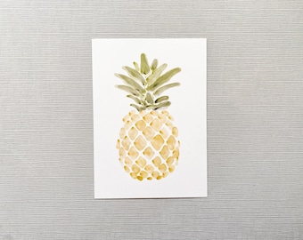 Pineapple Print, Pineapple Decor, 5x7 Print, Home Decor, Watercolor Art, Nursery Decor, Pineapple Lover Gifts, Pineapple Home Decor, Gift